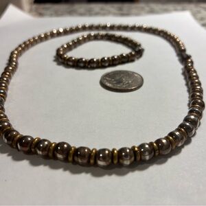 Vintage Heavy Metal 18” Necklace and 7.5” Bracelet Set